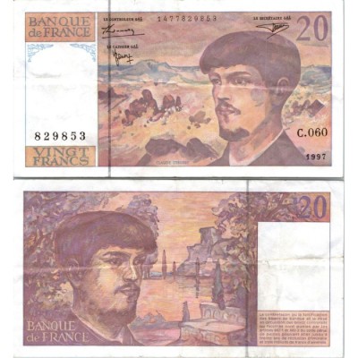 20 Francs Debussy - 1997 - F.66TER.02 - Alph 060 - SUP