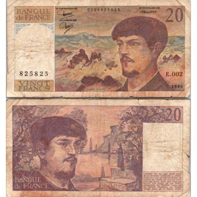 20 Francs Debussy - 1980 - F.66.01 - Alph 002 - TB