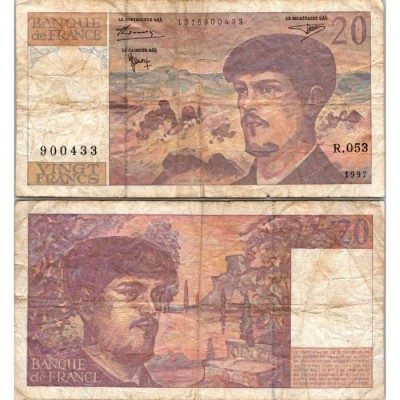20 Francs Debussy - 1997 - F.66TER.02 - Alph 053 - TB