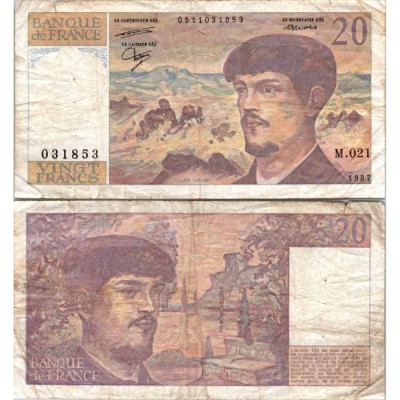 20 Francs Debussy - 1987 - F.66.08 - Alph 021 - TB