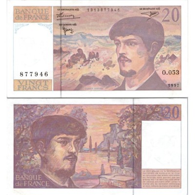 20 Francs Debussy - 1997 - F.66TER.02 - Alph 053 - SPL