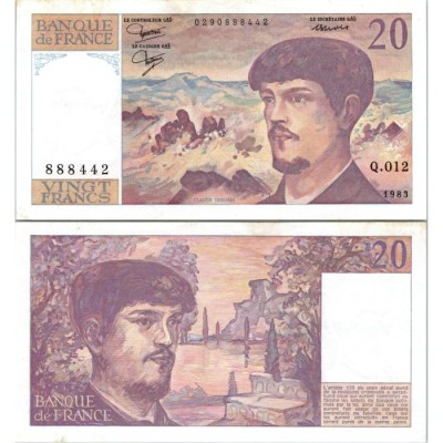 20 Francs Debussy - 1983 - F.66.04 - Alph 012 - SPL