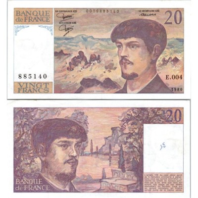 20 Francs Debussy - 1980 - F.66.01 - Alph 004 - SUP