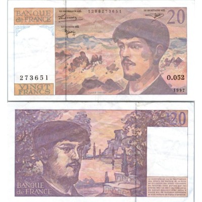 20 Francs Debussy - 1997 - F.66TER.02 - Alph 052 - SUP