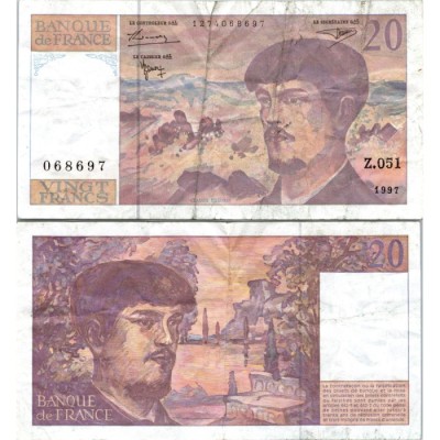 20 Francs Debussy - 1997 - F.66TER.02 - Alph 051 - TB