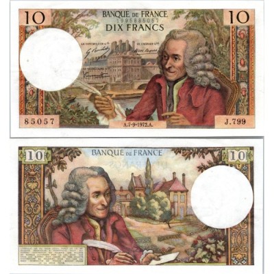 10 Francs Voltaire - 7/09/1972 - F.62.58 - Alph 799 - SPL