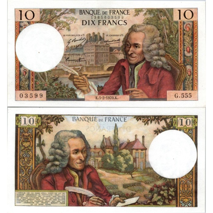 10 Francs Voltaire - 5/02/1970 - F.62.42 - Alph 555 - SPL