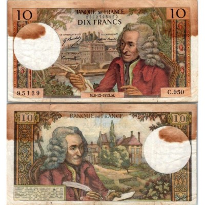 10 Francs Voltaire - 6/12/1971 - F.62.65 - Alph 950 - B