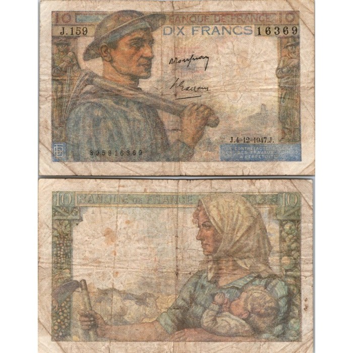 10 Francs Mineur - 4/12/1947 - F.08.19 - Alph 159 - TB