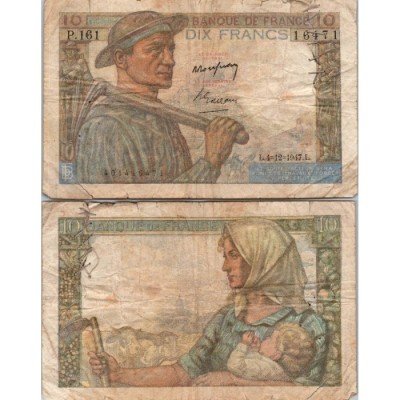 10 Francs Mineur - 04/12/1947 - F.08.19 - Alph 161 - TB