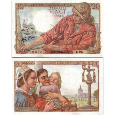 20 Francs Pêcheur - 21/05/1942 - F.13.02 - Alph 26 - SUP