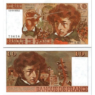 10 Francs Berlioz - 3/10/1974 - F.63.07a - Alph 87 - SPL