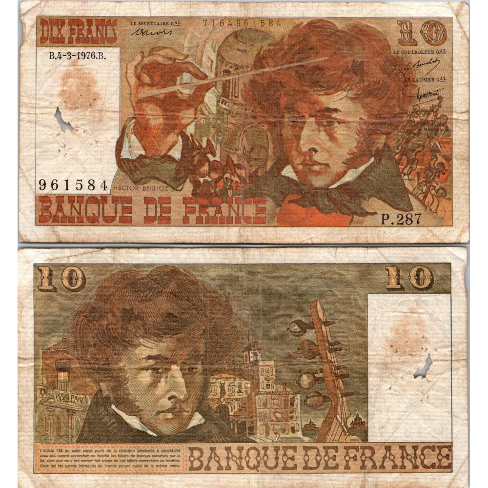 10 Francs Berlioz - 4/03/1976 - F.63.18 - Alph 287 - B