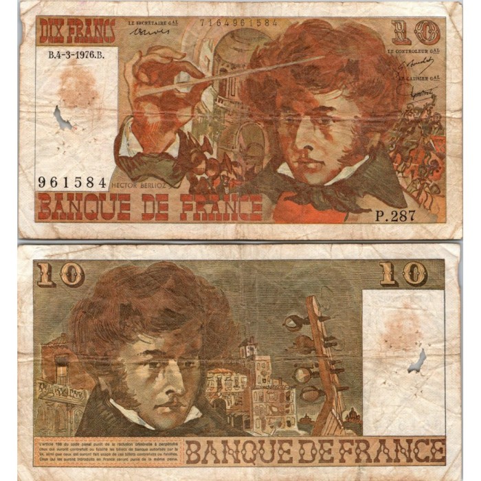 10 Francs Berlioz - 4/03/1976 - F.63.18 - Alph 287 - B