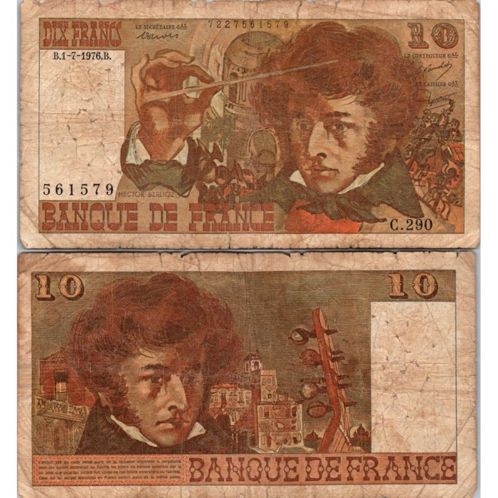 10 Francs Berlioz - 1/07/1976 - F.63.19 - Alph 290 - B