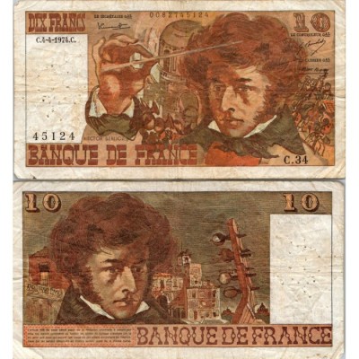 10 Francs Berlioz - 4/04/1974 - F.63.04 - Alph 34 - TB