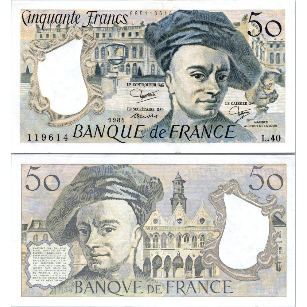 50 Francs Quentin de la Tour - 1984 - F.67.10 - Alph 40 - SPL