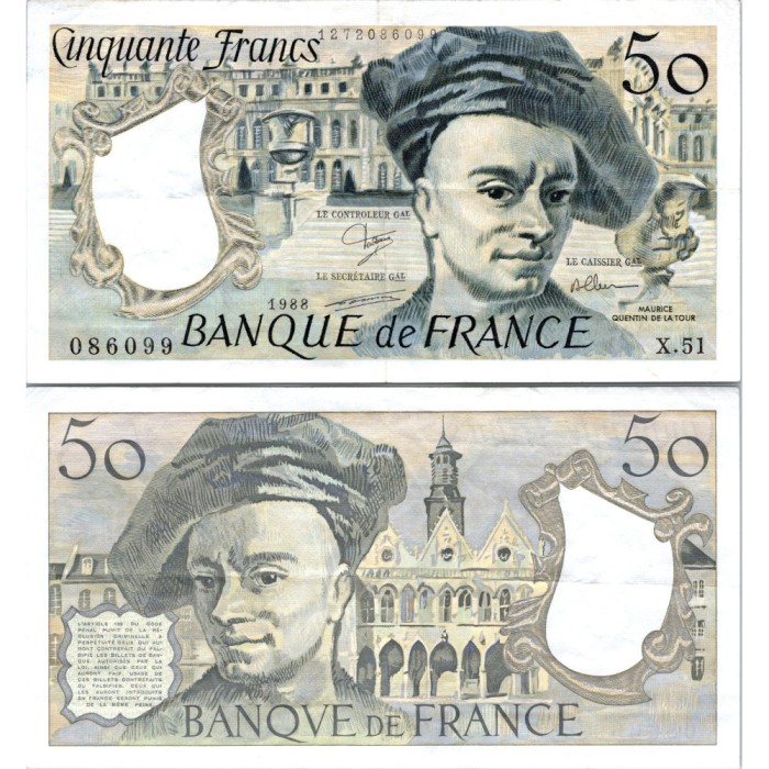 50 Francs Quentin de la Tour - 1988 - F.67.14 - Alph 51 - SPL
