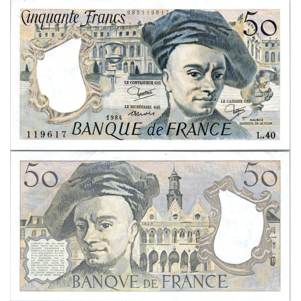 50 Francs Quentin de la Tour - 1984 - F.67.10 - Alph 40 - SPL