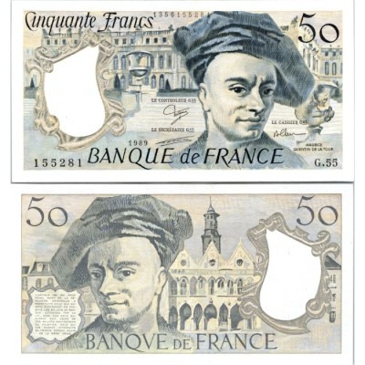 50 Francs Quentin de la Tour - 1989 - F.67.15 - Alph 55 - SPL