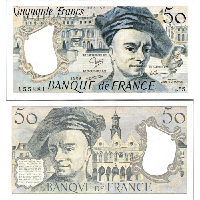 50 Francs Quentin de la Tour - 1989 - F.67.15 - Alph 55 - SPL