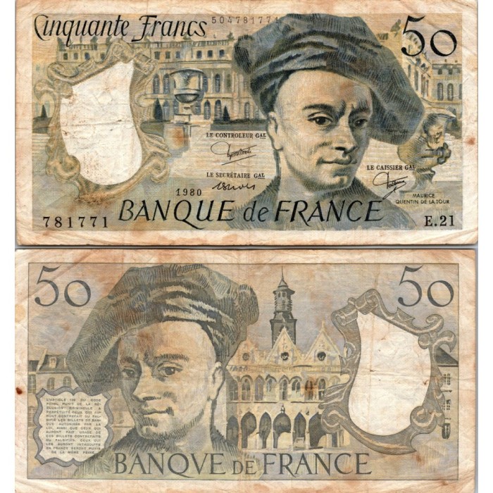 50 Francs Quentin de la Tour - 1980 - F.67.06 - Alph 21 - TB