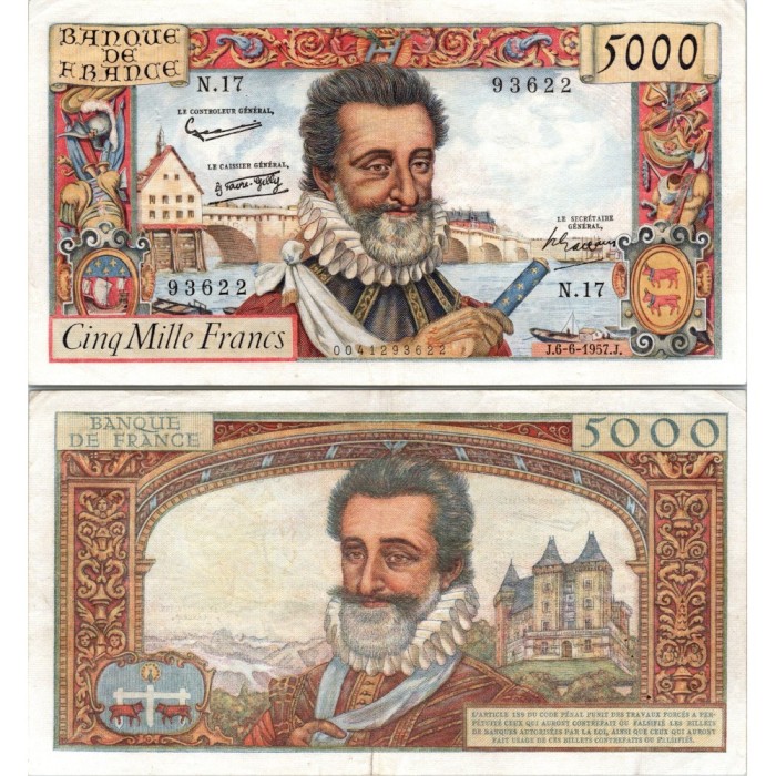 50 Francs Henri IV - 6/06/1957 - F.49.02 - Alph 17 - SUP