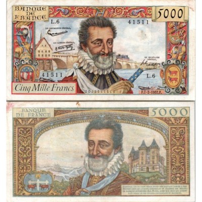 50 Francs Henri IV - 7/02/1957 - F.49.01 - Alph 6 - SUP