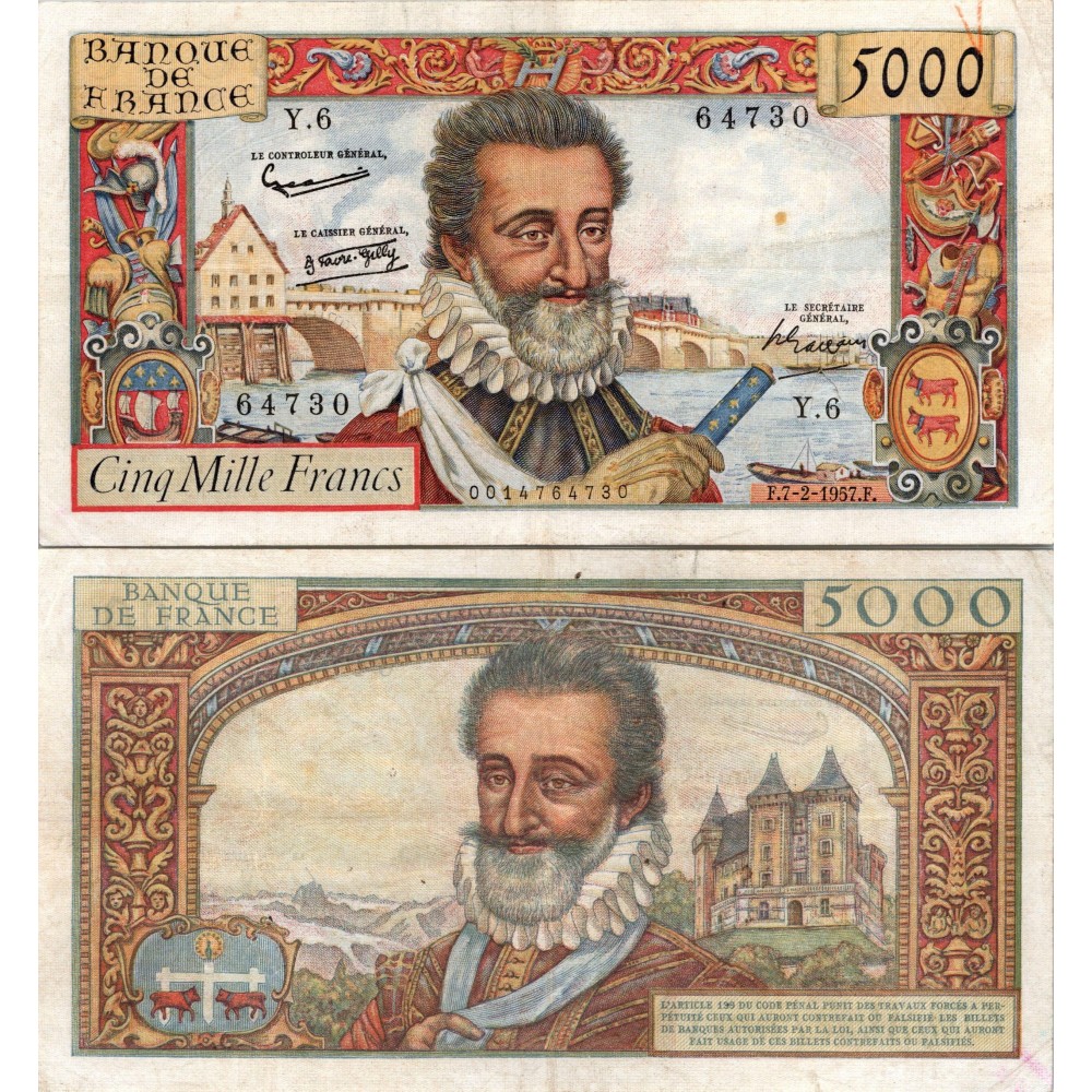 50 Francs Henri IV - 7/02/1957 - F.49.01 - Alph 6 - TTB