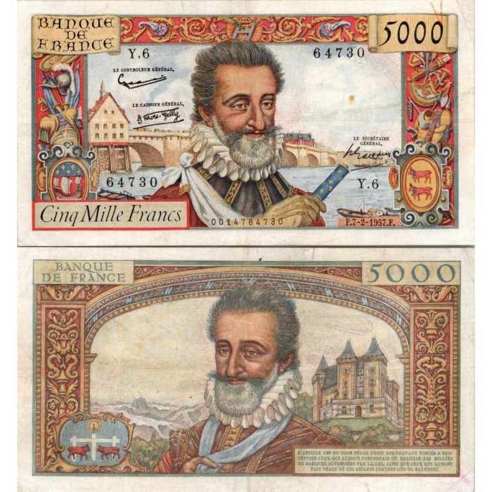 50 Francs Henri IV - 7/02/1957 - F.49.01 - Alph 6 - TTB