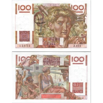 100 Francs Jeune Paysan - 4/09/1952 - F.28.33 - Alph 471 - SPL