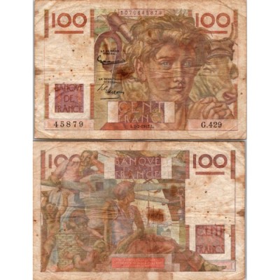 100 Francs Jeune Paysan - 7/02/1952 - F.28.31 - Alph 429 - B