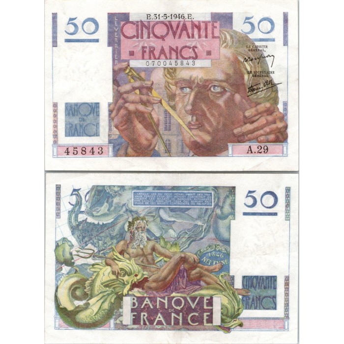 50 Francs Le Verrier - 31/05/1946 - F.20.05 - Alph 29 - SUP