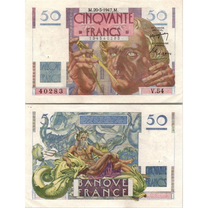 50 Francs Le Verrier - 20/03/1947 - F.20.07 - Alph 54 - SUP