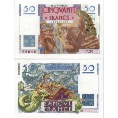 50 Francs Le Verrier - 31/05/1946 - F.20.05 - Alph 36 - SPL
