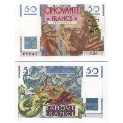 50 Francs Le Verrier - 31/05/1946 - F.20.05 - Alph 36 - SPL