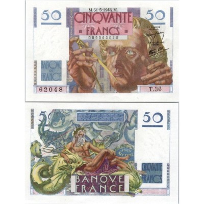 50 Francs Le Verrier - 31/05/1946 - F.20.05 - Alph 36 - SPL