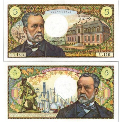 5 Francs Pasteur - 4/09/1969 - F.61.11 - Alph 110 - SPL