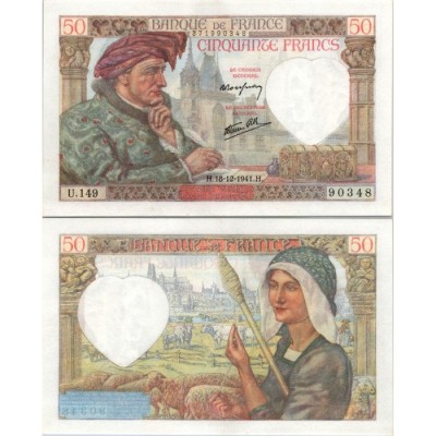 50 Francs Jacques Cœur - 18/12/1941 - F.19.17 - Alph 149 - SPL