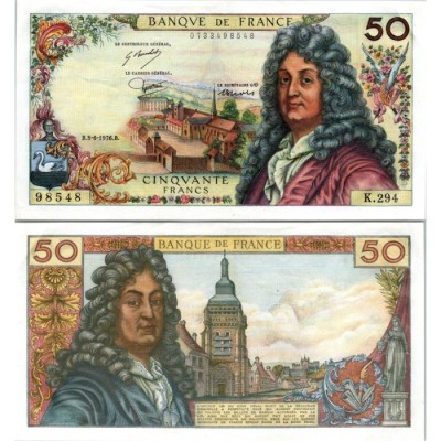 50 Francs Racine - 3/06/1976 - F.64.33 - Alph 294 - SUP
