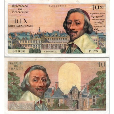 10 Nouveaux Francs Richelieu - 6/04/1961 - F.57.15 - Alph 175 - SPL