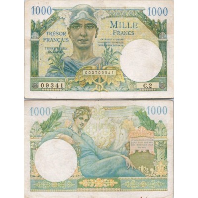 1000 Francs Trésor Français - 1947 - VF.33.02 - Alph 2 - TTB