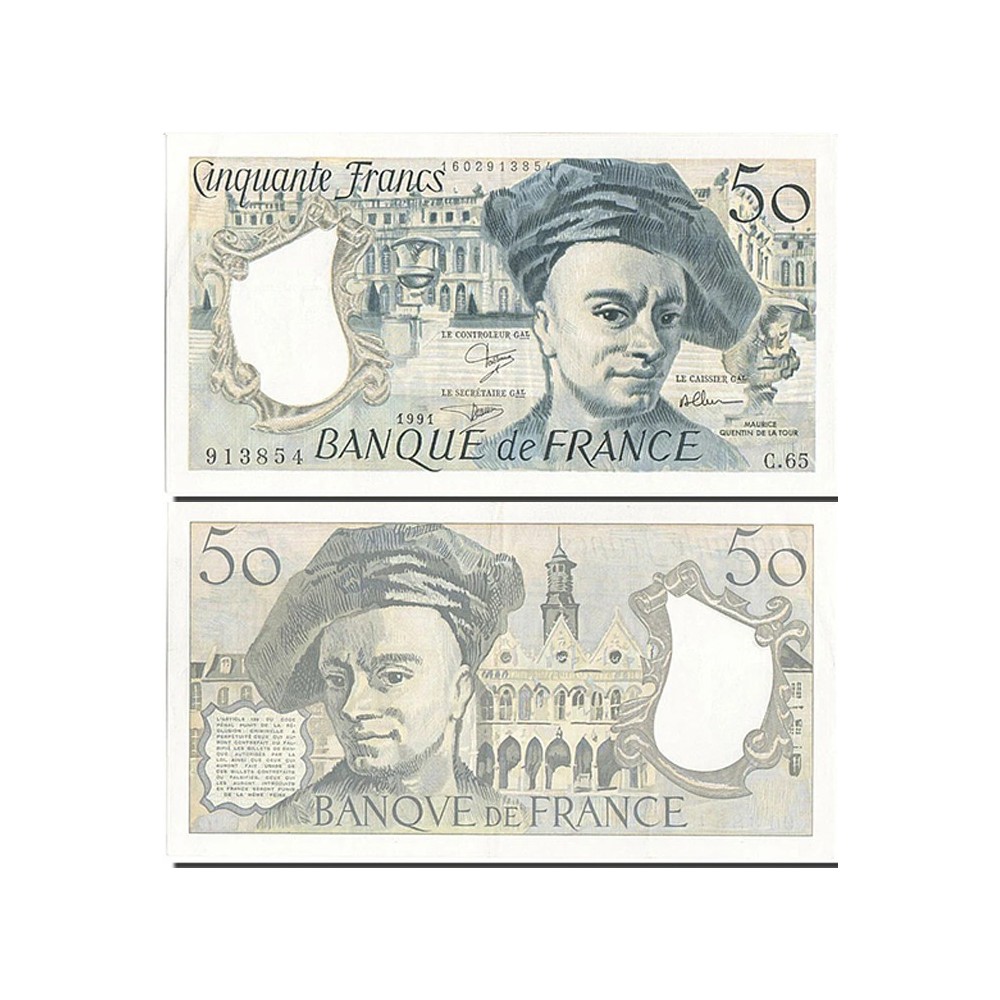 50 Francs Quentin de la Tour - 1991 - F.67.17 - Alph 65 - SPL
