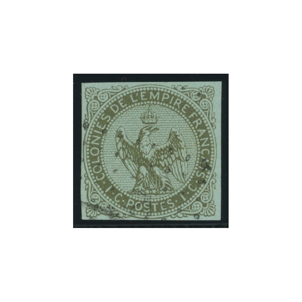 Aigle impériale YT 1 - 1 c. olive s. azure - Oblitere cote 35 euro
