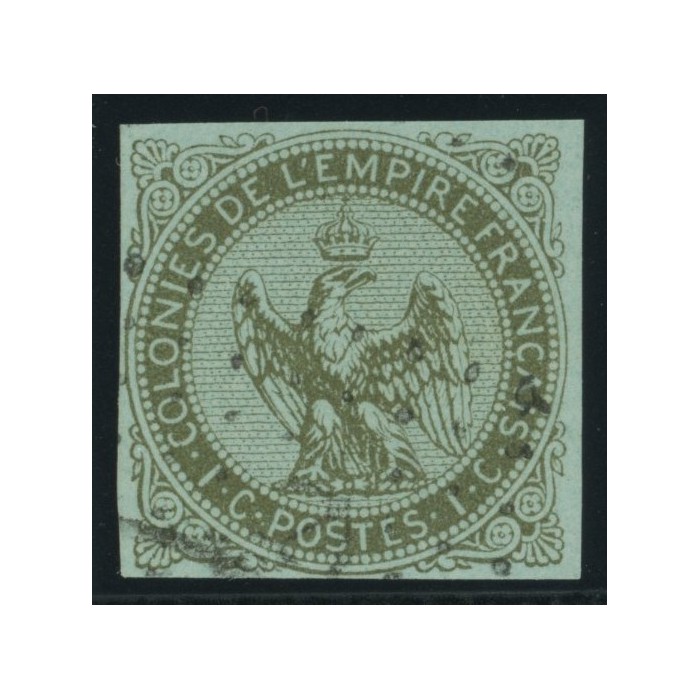 Aigle impériale YT 1 - 1 c. olive s. azure - Oblitere cote 35 euro