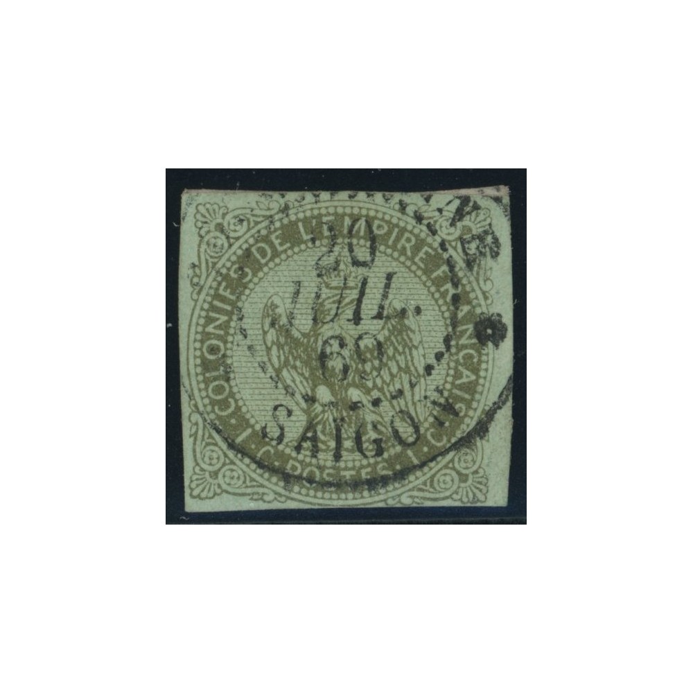 Aigle impériale YT 1 - 1 c. olive s. azure - Oblitere cote 35 euro