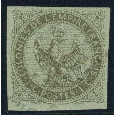 Aigle impériale YT 1 - 1 c. olive s. azure - Oblitere cote 35 euro