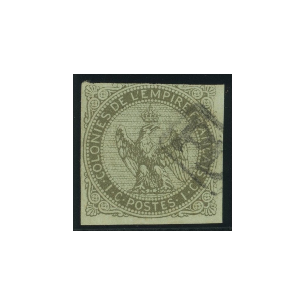 Aigle impériale YT 1 - 1 c. olive s. azure - Oblitere cote 35 euro