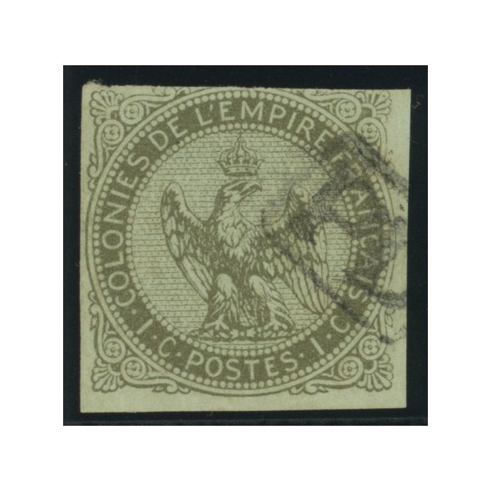 Aigle impériale YT 1 - 1 c. olive s. azure - Oblitere cote 35 euro