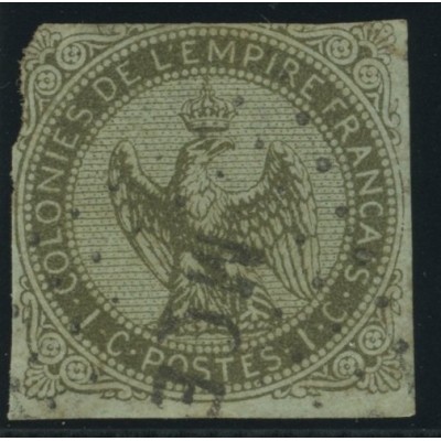 Aigle impériale YT 1 - 1 c. olive s. azure - Oblitere cote 35 euro